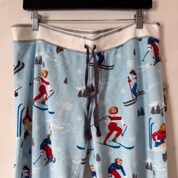 NWT PJ Salvage Vintage Velour Retro Ski Girls Lounge Pants Joggers Pajamas L - Picture 3 of 7